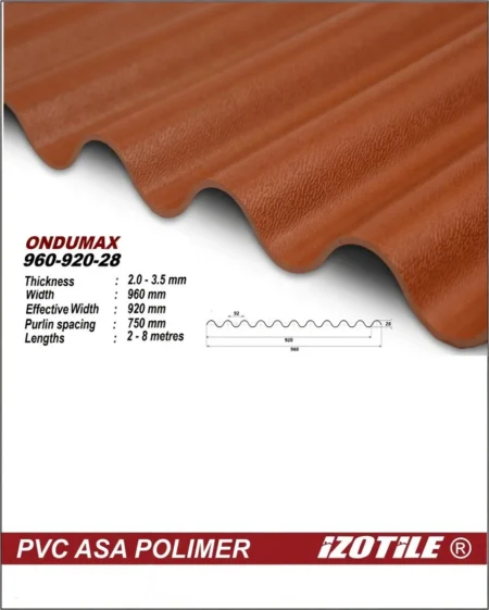 Izotile Ondumax Терракота 960х2100 мм (2,02м2)
