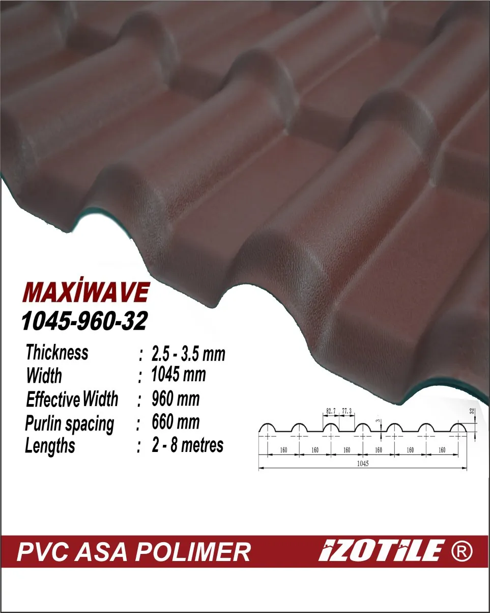 Izotile Maxiwawe Шоколадный 1050х2200 мм (2,31м2) 1 Polycarbonate.md Izotile Maxiwawe Шоколадный 1050х2200 мм (2,31м2)