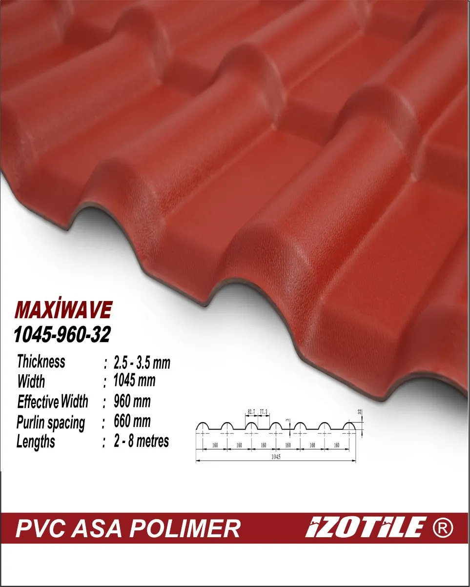 Izotile Maxiwawe Терракота 1050х2000 мм (2,10м2) 1 Polycarbonate.md Izotile Maxiwawe Терракота 1050х2000 мм (2,10м2)