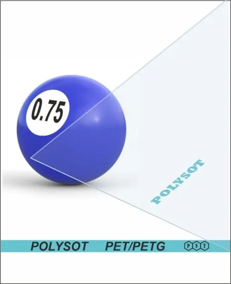 Пэтг листовой прозрачный 0.75 мм