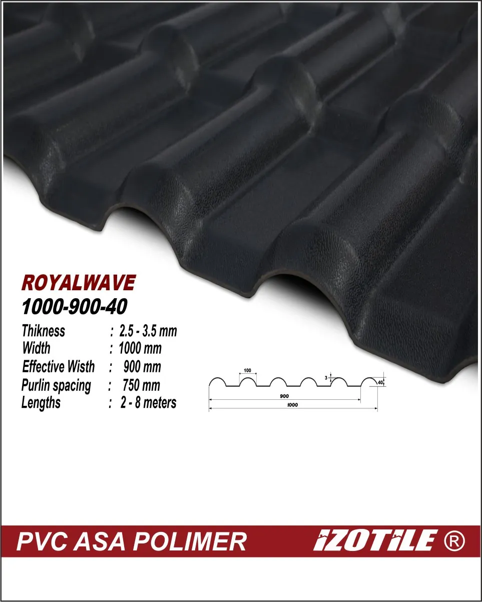 Izotile Royalwave Антроцит 1050х2200 мм (2,31м2) 1 Polycarbonate.md Izotile Royalwave Антроцит 1050х2200 мм (2,31м2)
